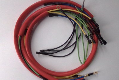 Instalacja elektryczna, kolor czerwony, Jawa 50 23 MUSTANG