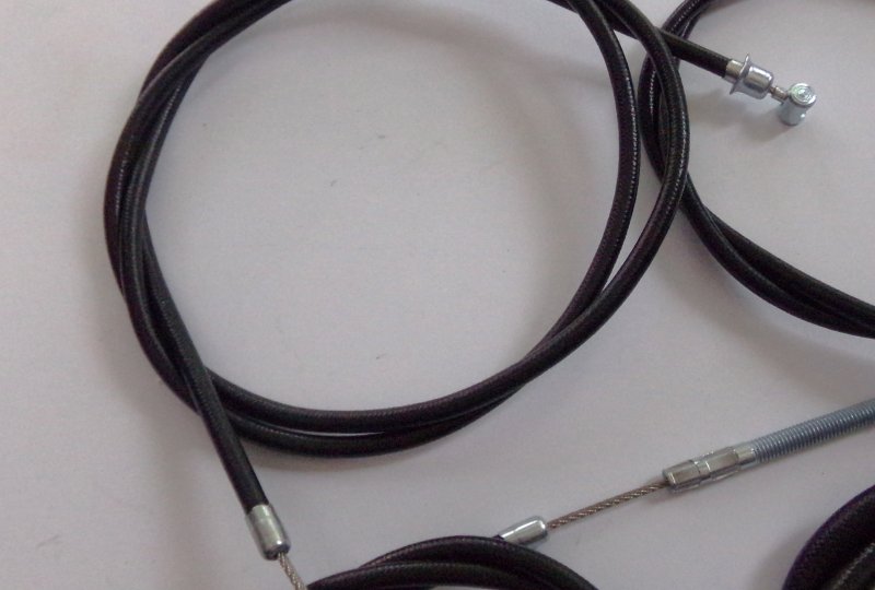 Komplet 4 linek, pancerz w oplocie bawełnianym, czarny, Jawa 250 Perak-photo5