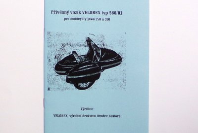 VELOREX 560 sidecar - J.CZESKI, format A5, 11 stron