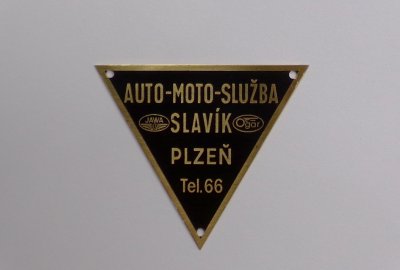 Tabliczka znamionowa, SLAVIK, 67 x 67 x 67 mm, mosiądz