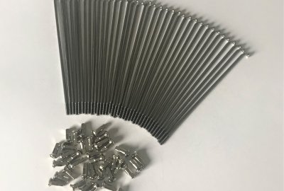 Szprychy i nyple, komplet 36 szt, chrom, DUELLS, Jawa 50 - M3