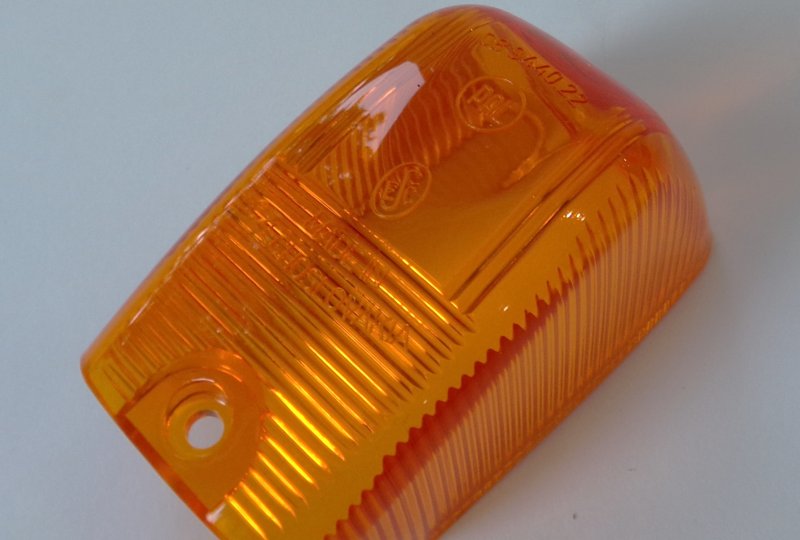 Klosz kierunkowskazu osłon bocznych, pomarańczowy, plastik, Jawa, CZ-photo5