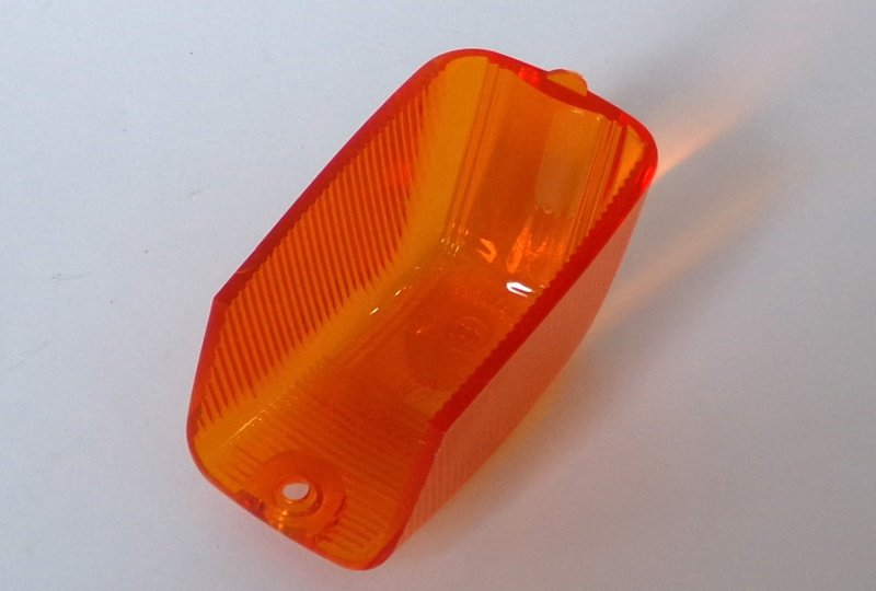 Klosz kierunkowskazu osłon bocznych, pomarańczowy, plastik, Jawa, CZ-photo3