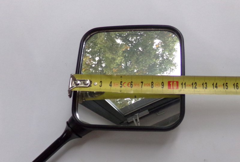 Lusterka boczne kwadratowe, P + L, M8x1,25, plastik, Jawa, CZ-photo6