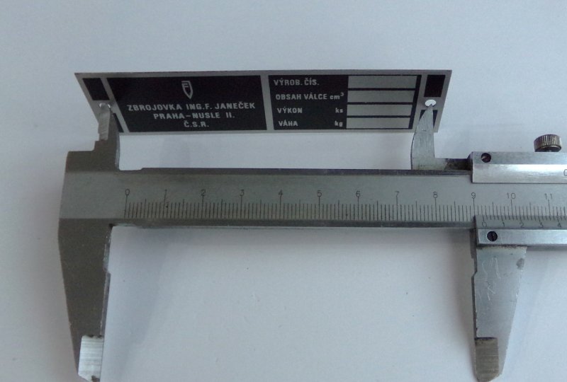 Tabliczka znamionowa, Jawa SV, OHV-photo2