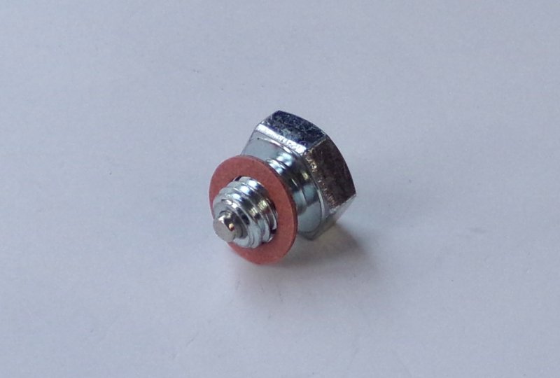 Śruba spustowa oleju M10 z magnesem, ocynk, Jawa, CZ-photo2