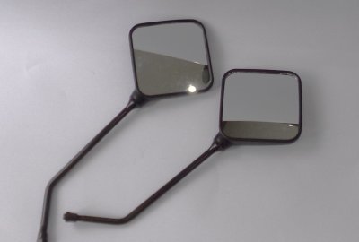 Lusterka boczne kwadratowe, P + L, M10x1,25, plastik, Jawa, CZ