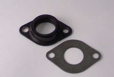 Króciec gaźnika z gumą, oryginał, Jawa 638-640