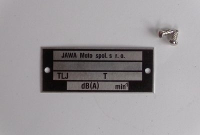 Tabliczka znamionowa, oryginał, Jawa 638-640