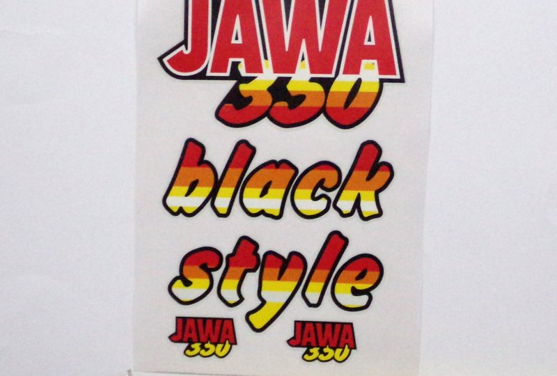 Naklejki Jawa 350 Black Style, czerwone-photo2