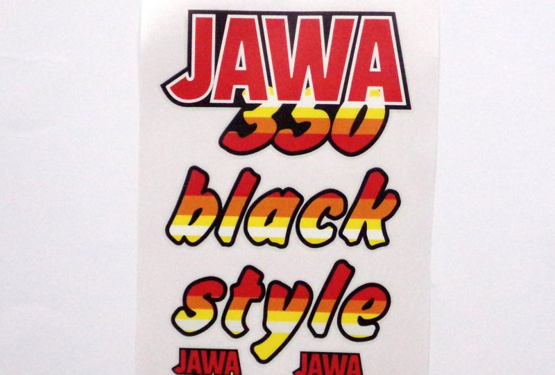 Naklejki Jawa 350 Black Style, czerwone-photo1