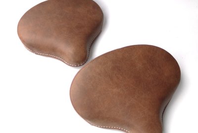 Siedzenia, przednie, tylne, retro skóra, brązowe, Jawa Perak