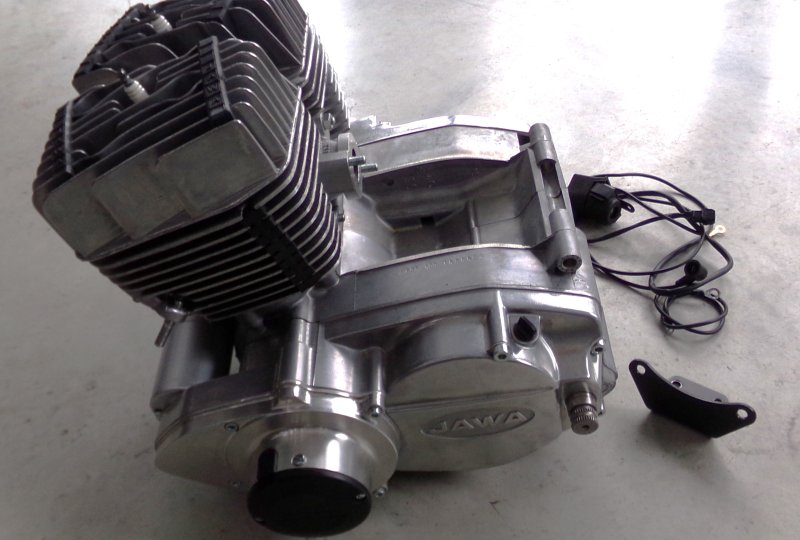 Silnik, kompletny, oryginał, bez zapłonu, z rozrusznikiem, Jawa 638/639/640-photo4