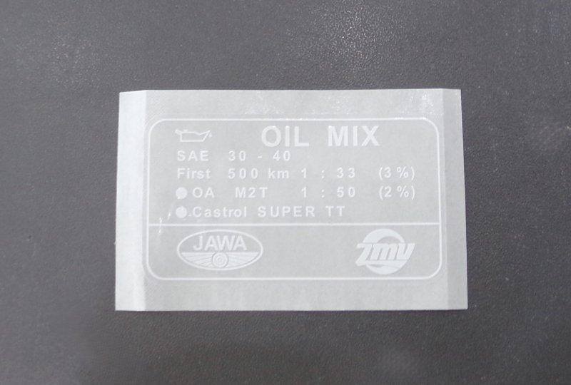 Naklejka OIL MIX, 62x34mm, Jawa Babetta-photo1
