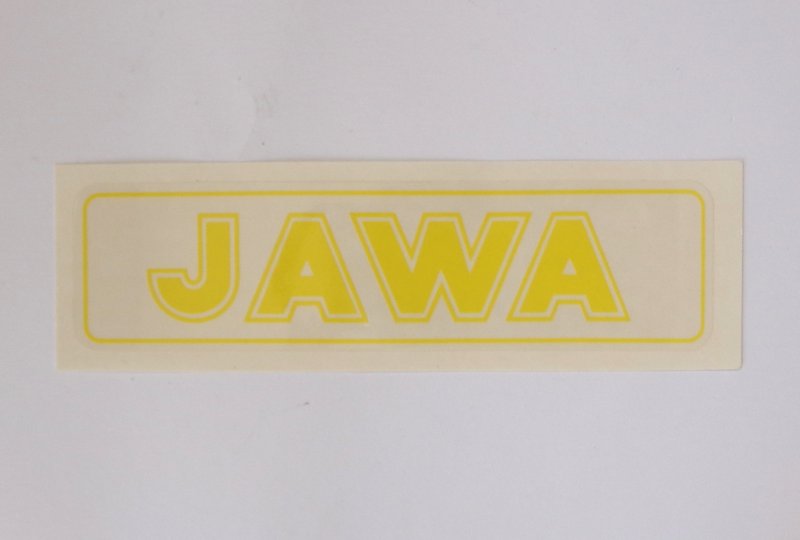 Naklejka JAWA, żółta, 140x35 mm-photo1