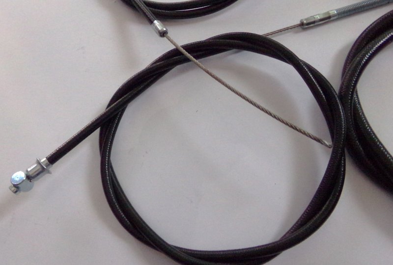 Komplet 4 linek, pancerz w oplocie bawełnianym, czarny, Jawa 350 Perak-photo5