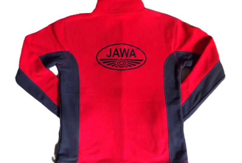 Bluza polarowa damska czerwona z logo JAWA, rozmiar XL-photo2