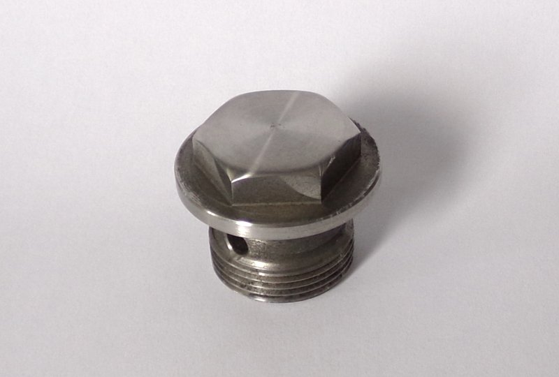 Dolna śruba magistrali olejowej, 26x1,5mm, nierdzewna, Jawa 500 OHC 01, 02-photo2
