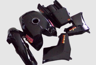 Karoseria lakierowana, czarna, oryginał, Jawa 640