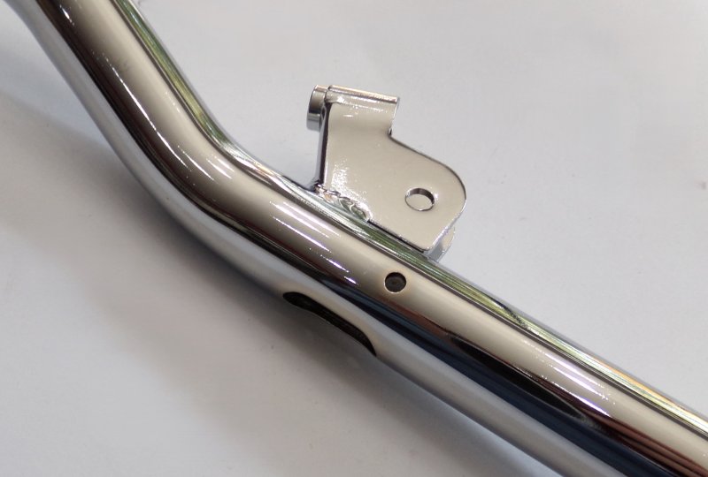 Kierownica z wkładkami na śruby nastawu, chrom, Jawa 250/350 Kyvacka, Panelka-photo4