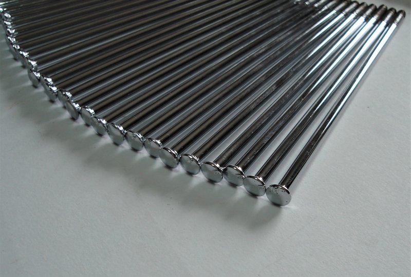 Szprychy i nyple, komplet 36 szt, 16 cali, top chrom, Jawa M4x110-photo2