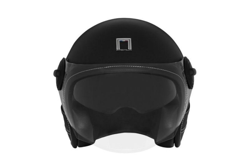 Kask NOX HERITAGE LEATHER 2XL czarny mat-photo2