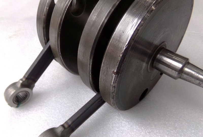 Wał korbowy, łożysko igiełkowe, na sworzeń 16 mm, pod alternator, oryginał, po renowacji, /1/, Jawa 632 (12V), 634 (12V)-photo4