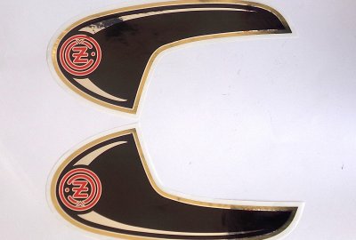 Naklejka z logo CZ na zbiornik, 2 szt, CZ 476/477