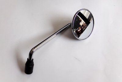 Lusterko boczne okrągłe, prawe, M10x1,25, chrom, Jawa 300 CL