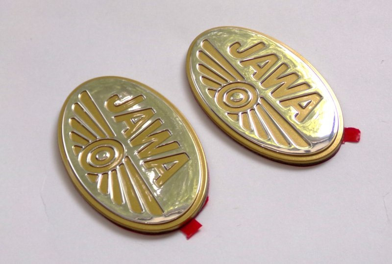 Logo JAWA zbiornika, 2 sztuki, naklejki 3D-photo2