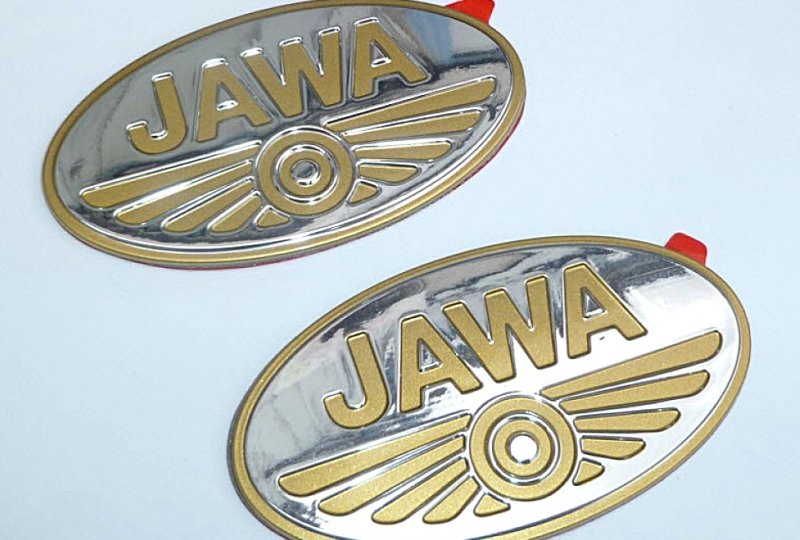 Logo JAWA zbiornika, 2 sztuki, naklejki 3D-photo4