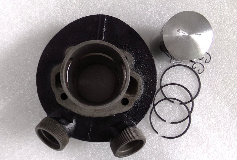 Cylinder + tłok 60,00/16, oryginał, po renowacji, Jawa 175/356-photo2
