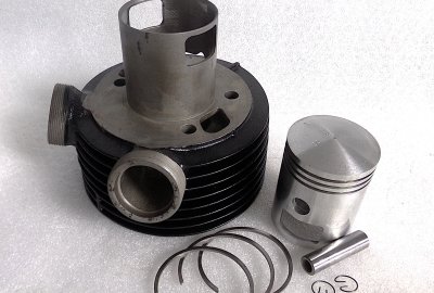 Cylinder + tłok 66,50/15, oryginał, po renowacji, Jawa 250 Kyvacka