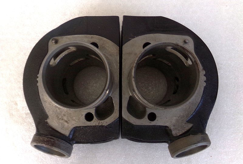 Cylindry, z zestawem tłoków 58,50 mm/16, oryginał, po renowacji, Jawa 350 Kyvacka, Panelka (2)-photo2