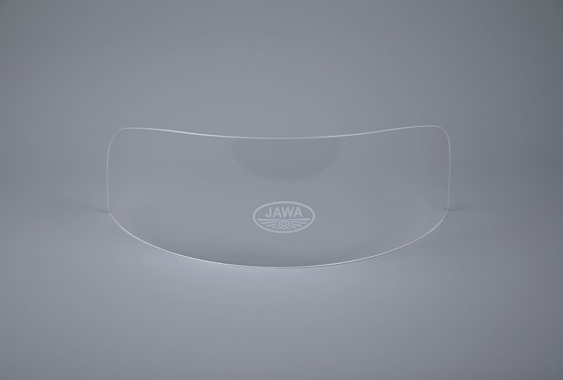 Szyba przednia PLEXI, niższa, 18 cm, z logo JAWA, VELOREX 562-photo2