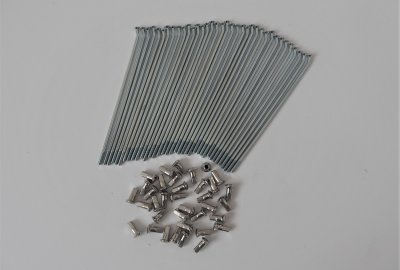 Szprychy i nyple, komplet 36 szt, 18 cali, ocynk, Jawa, CZ