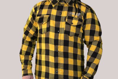 Kurtka flanelowa, żółta, rozmiar 2XL