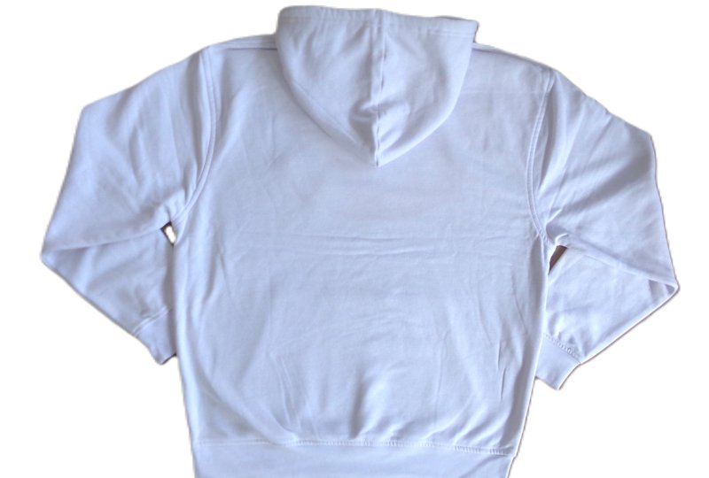 Bluza męska z kapturem, biała, z logo JAWA, rozmiar L-photo2