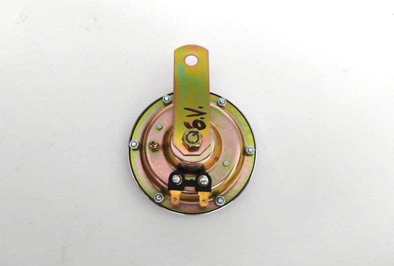 Klakson 6V czarny, 100 mm, chrom,  Jawa 634-640-photo2
