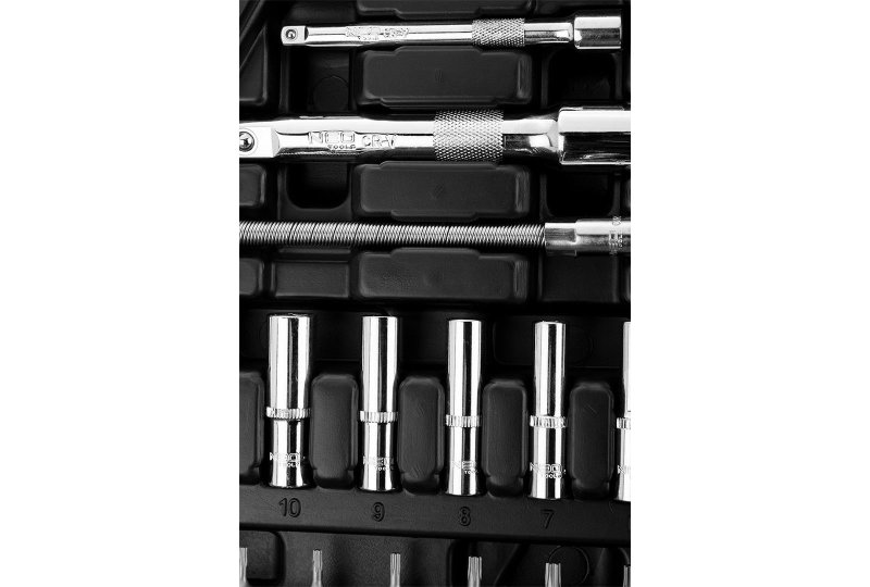 Zestaw kluczy nasadowych 1/2", 1/4", 94 szt., CrV-photo7