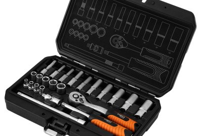 Zestaw kluczy nasadowych 1/4&amp;quot;, 23 szt., satynowy