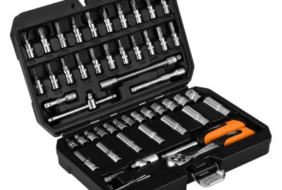 Zestaw kluczy nasadowych 1/4&amp;quot;, 55 szt., satynowy