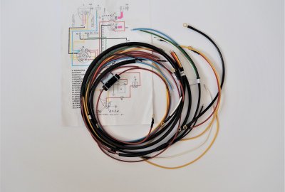 Instalacja elektryczna ze stacyjką w lampie, Jawa 350 typ 354 Kyvacka, 350 typ 361 Sport