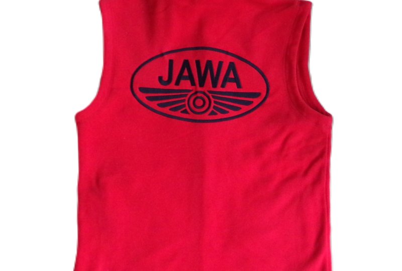 Kamizelka polarowa, czerwona, z logo JAWA, rozmiar XL-photo2