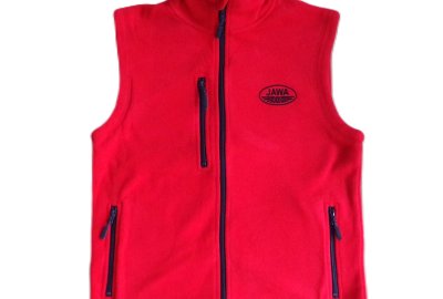Kamizelka polarowa, czerwona, z logo JAWA, rozmiar 2XL